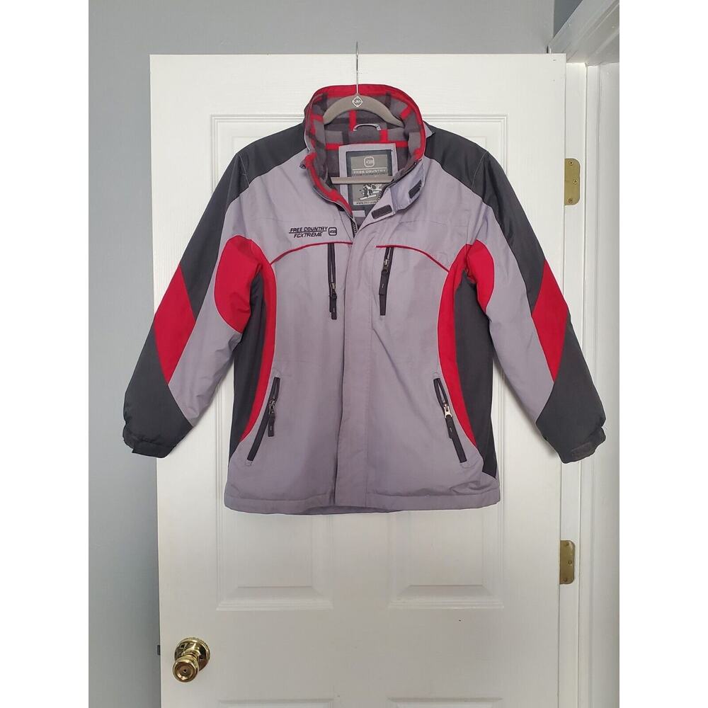 Free Country FCXtreme Winter Snow Board Ski Jacket Size XL(14-16) Red/grey